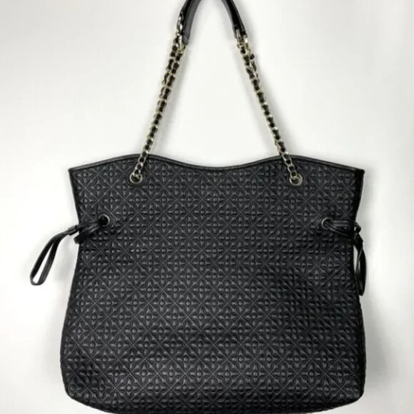NWOT  Tory Burch Bryant Quilted Slouchy Tote Black ORIGINAL - Picture 3 of 9